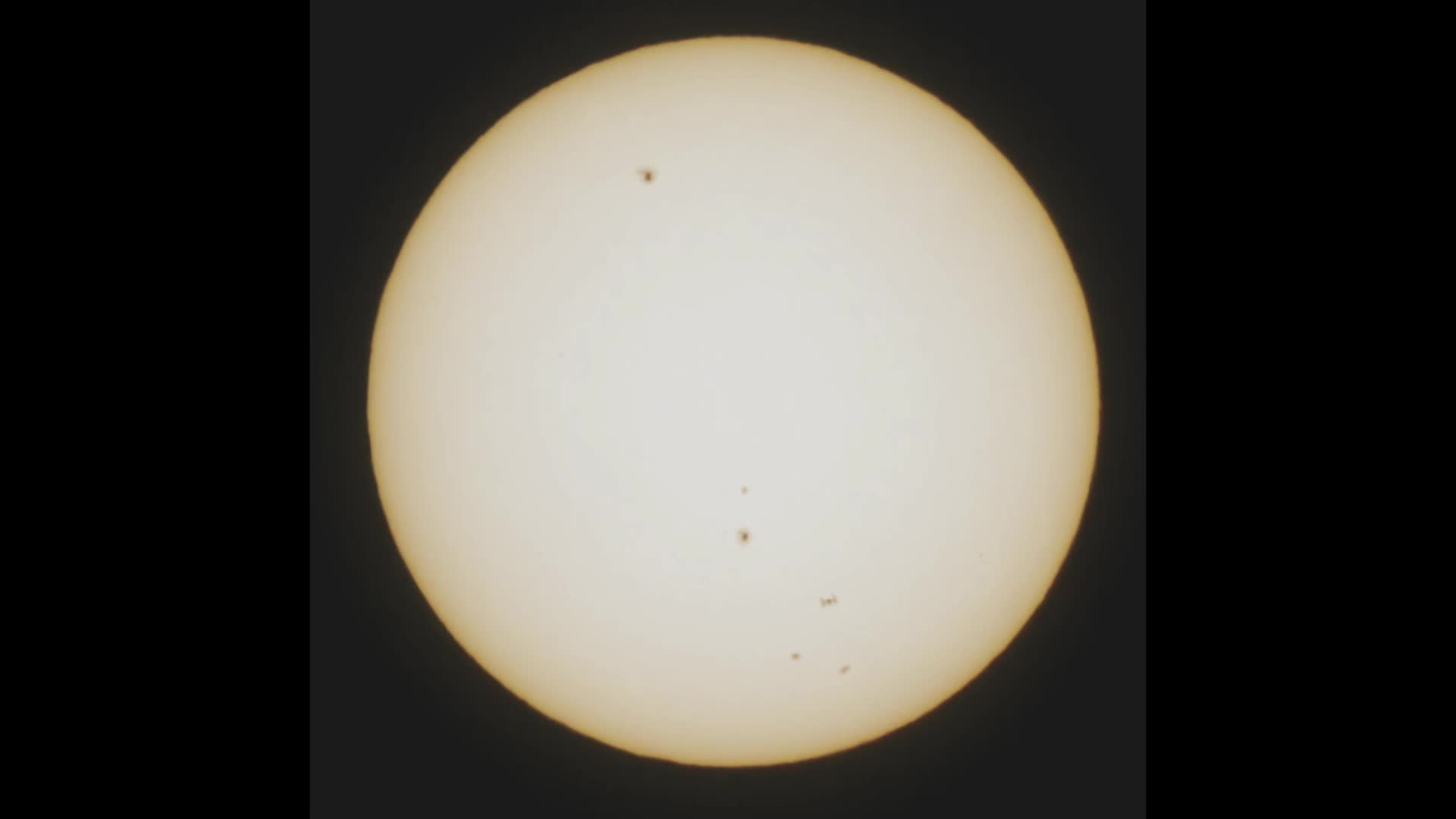 A video of the ISS transiting the sun.